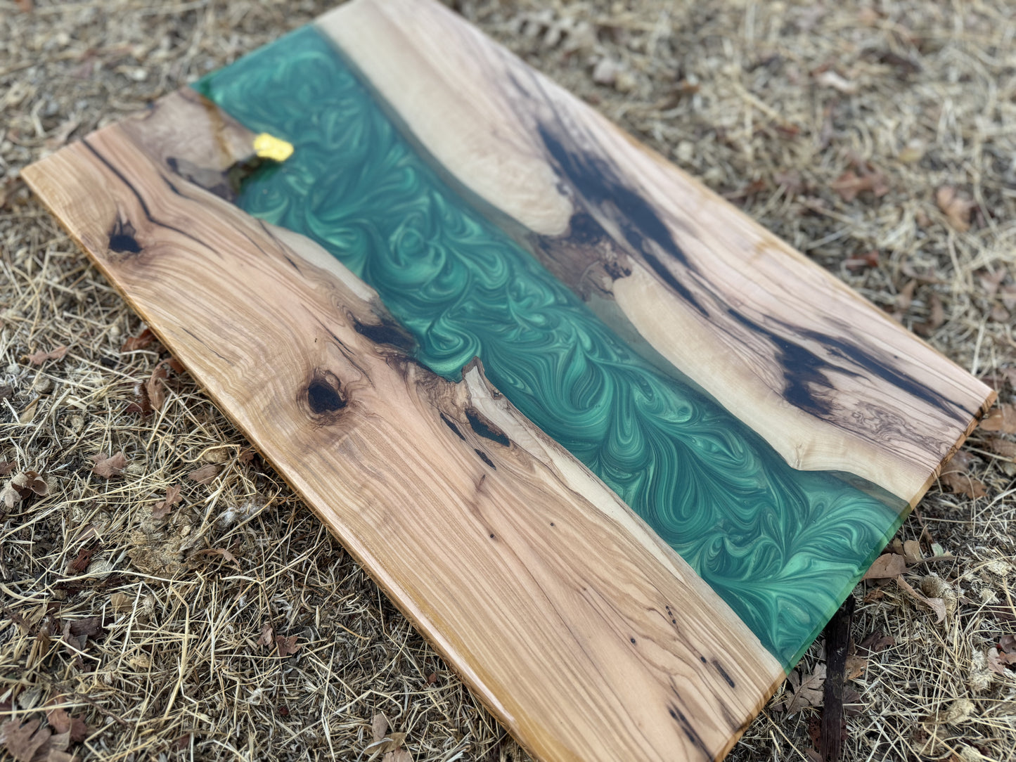 Turkish Olivewood Emerald River Board – Flood Coat Mirror Finish