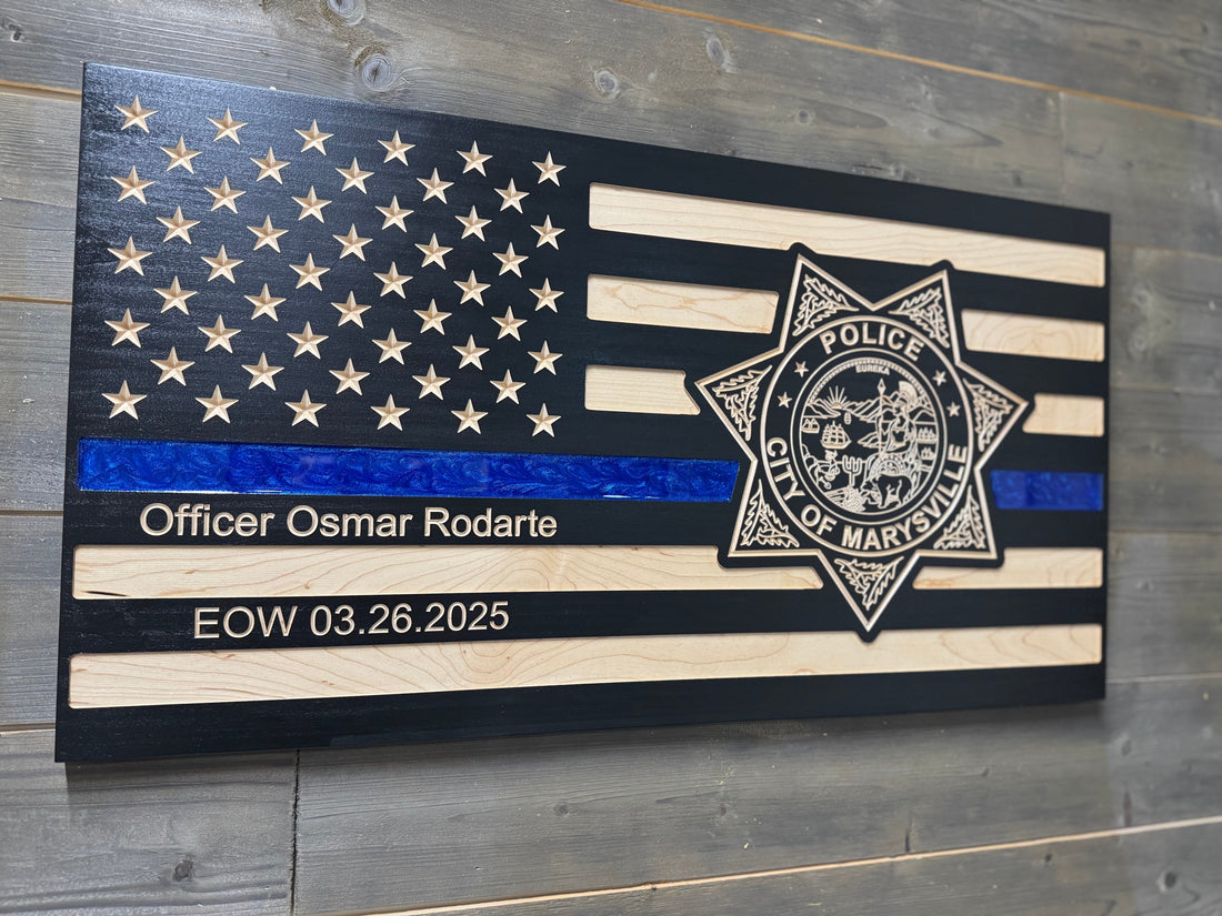 He Had Two Years On. He Didn't Come Home. — A Memorial Flag for Officer Osmar Rodarte