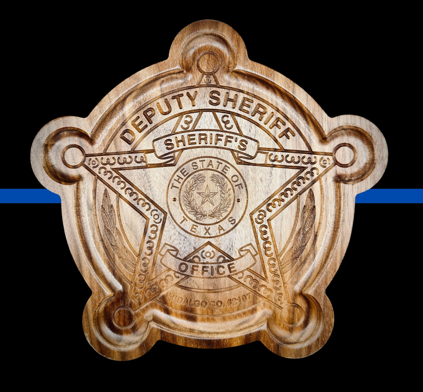 Personalized Badge Valet Tray – Custom Department Badge Shape