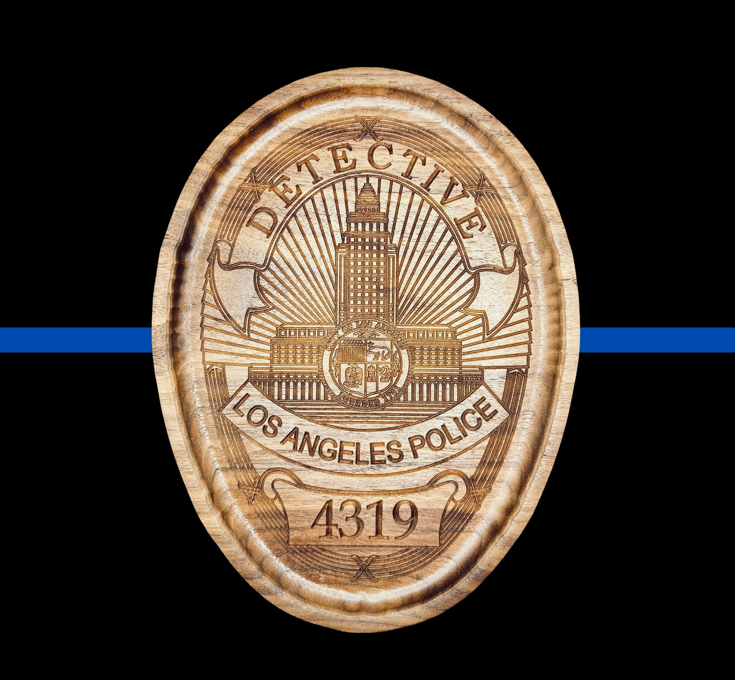 Personalized Badge Valet Tray – Custom Department Badge Shape