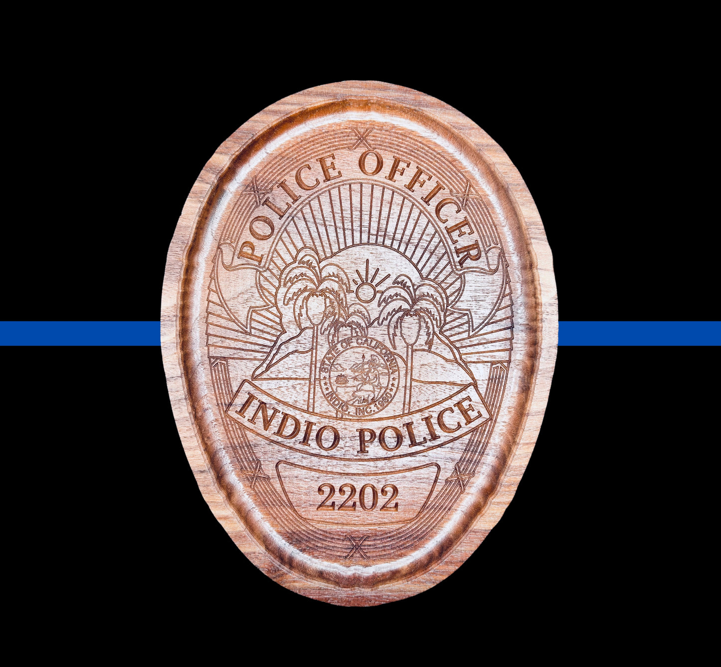 Personalized Badge Valet Tray – Custom Department Badge Shape