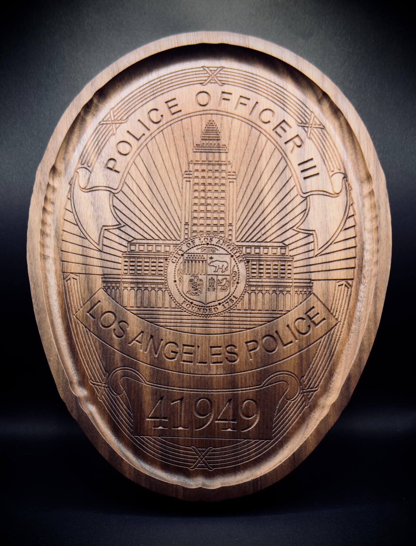 Personalized Badge Valet Tray – Custom Department Badge Shape