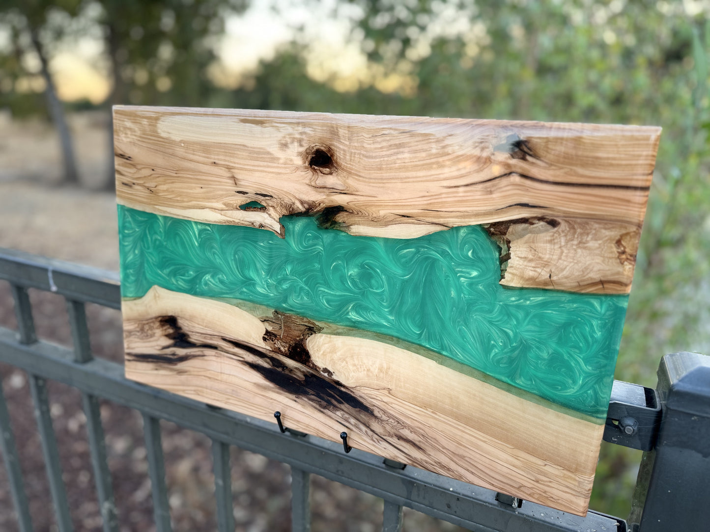 Turkish Olivewood Emerald River Board – Flood Coat Mirror Finish