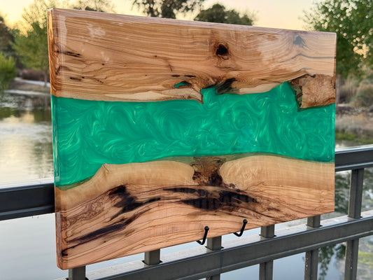 Turkish Olivewood Emerald River Board – Flood Coat Mirror Finish