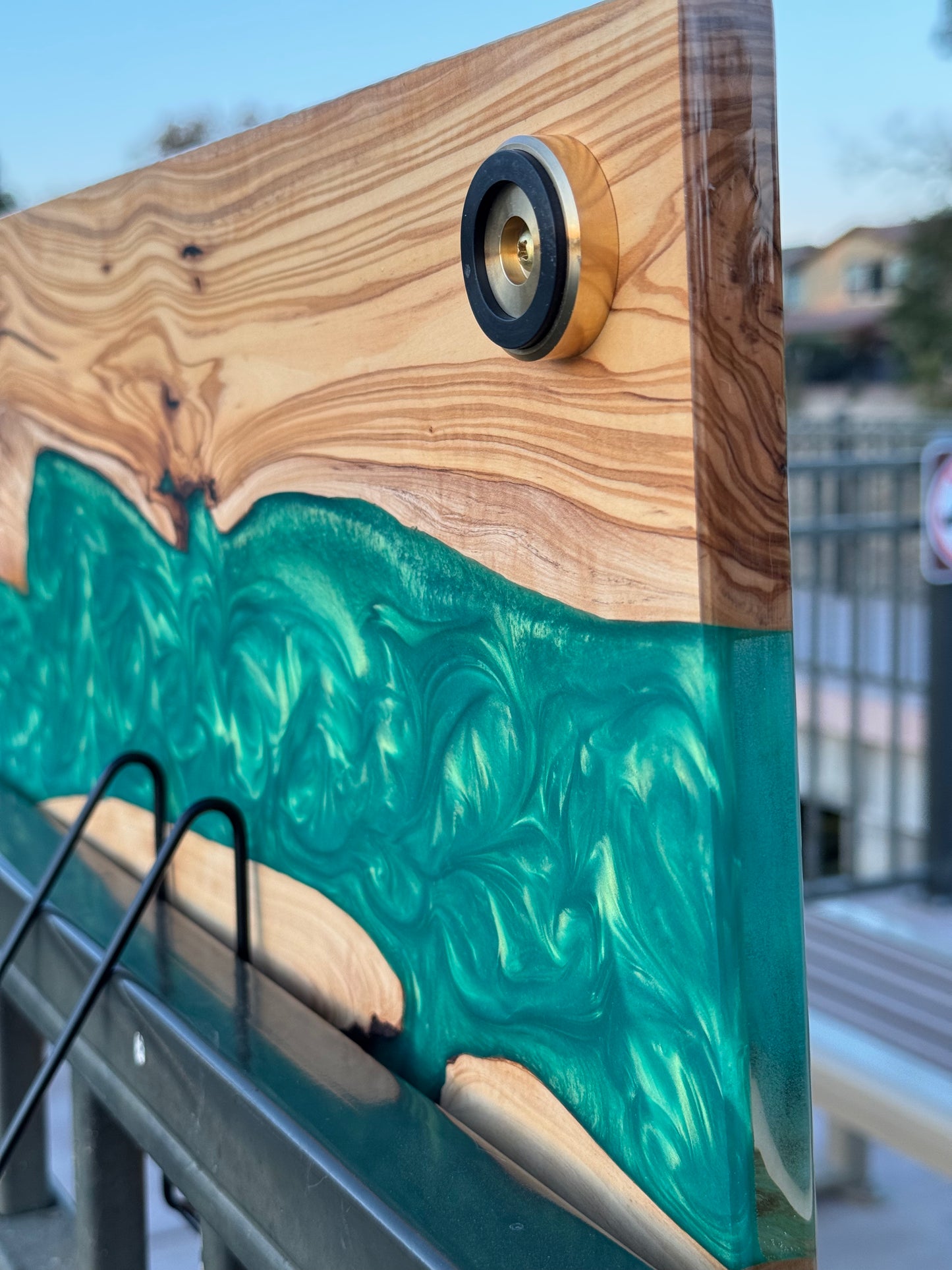 Turkish Olivewood Emerald River Board – Flood Coat Mirror Finish
