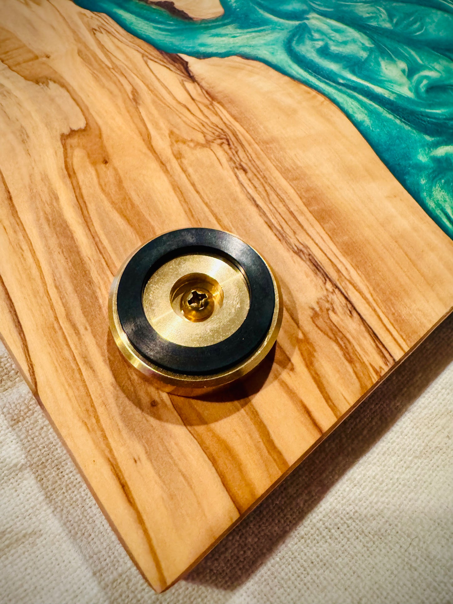 Turkish Olivewood Emerald River Board – Flood Coat Mirror Finish