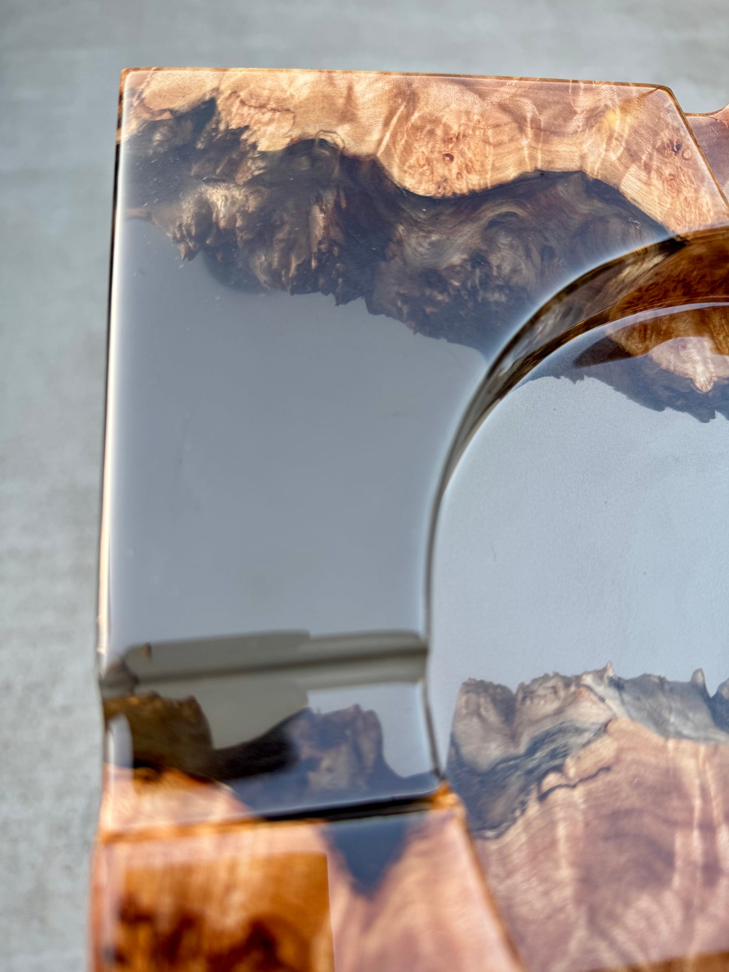 Luxury Custom Cigar Ash Tray | Live Edge Burl & Epoxy | Personalized Gift