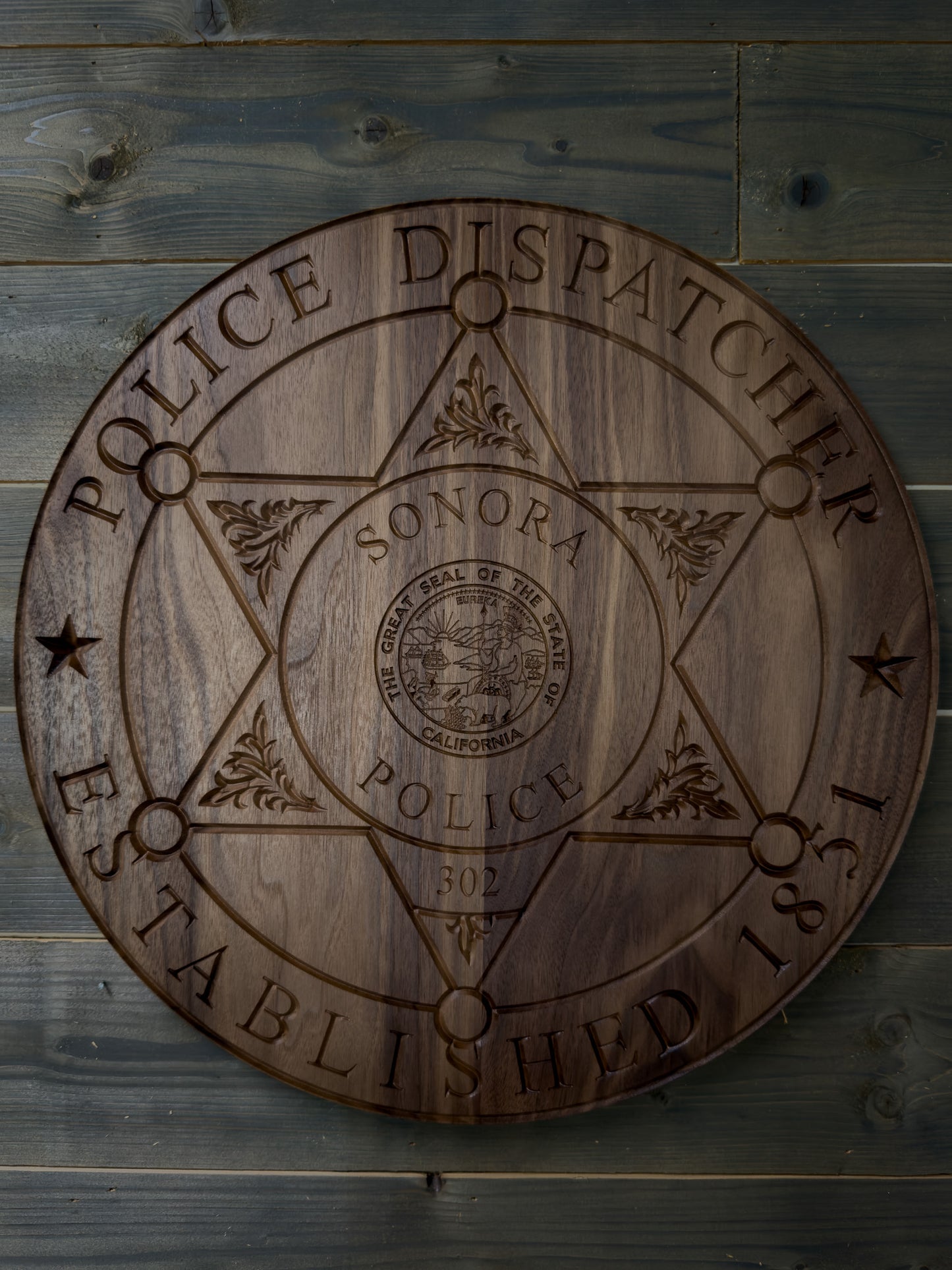 Custom Large Badge Replica — Handcrafted Walnut